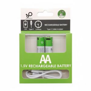 মোটা সাইজ (AA) - 2পিসের প্যাক + চার্জিং ক্যাবল